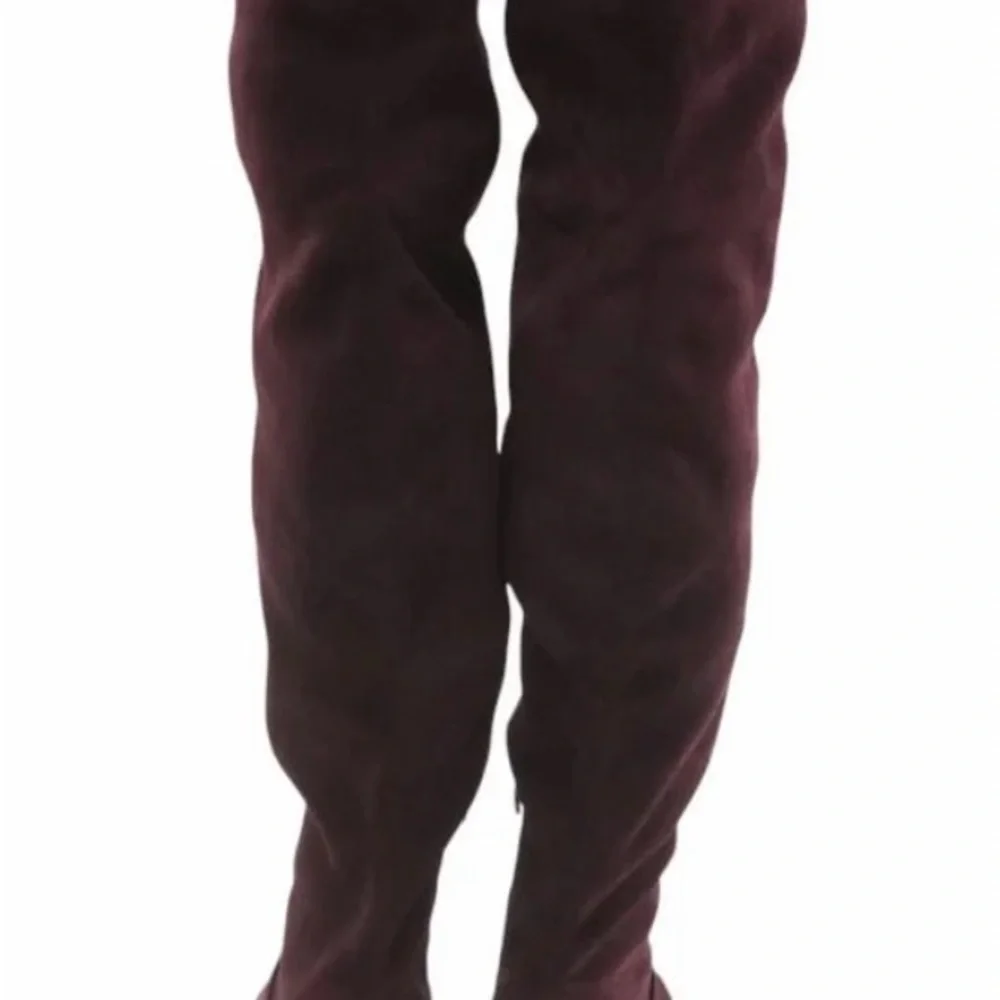 New York & Company Over-the-Knee Boots in Burgundy